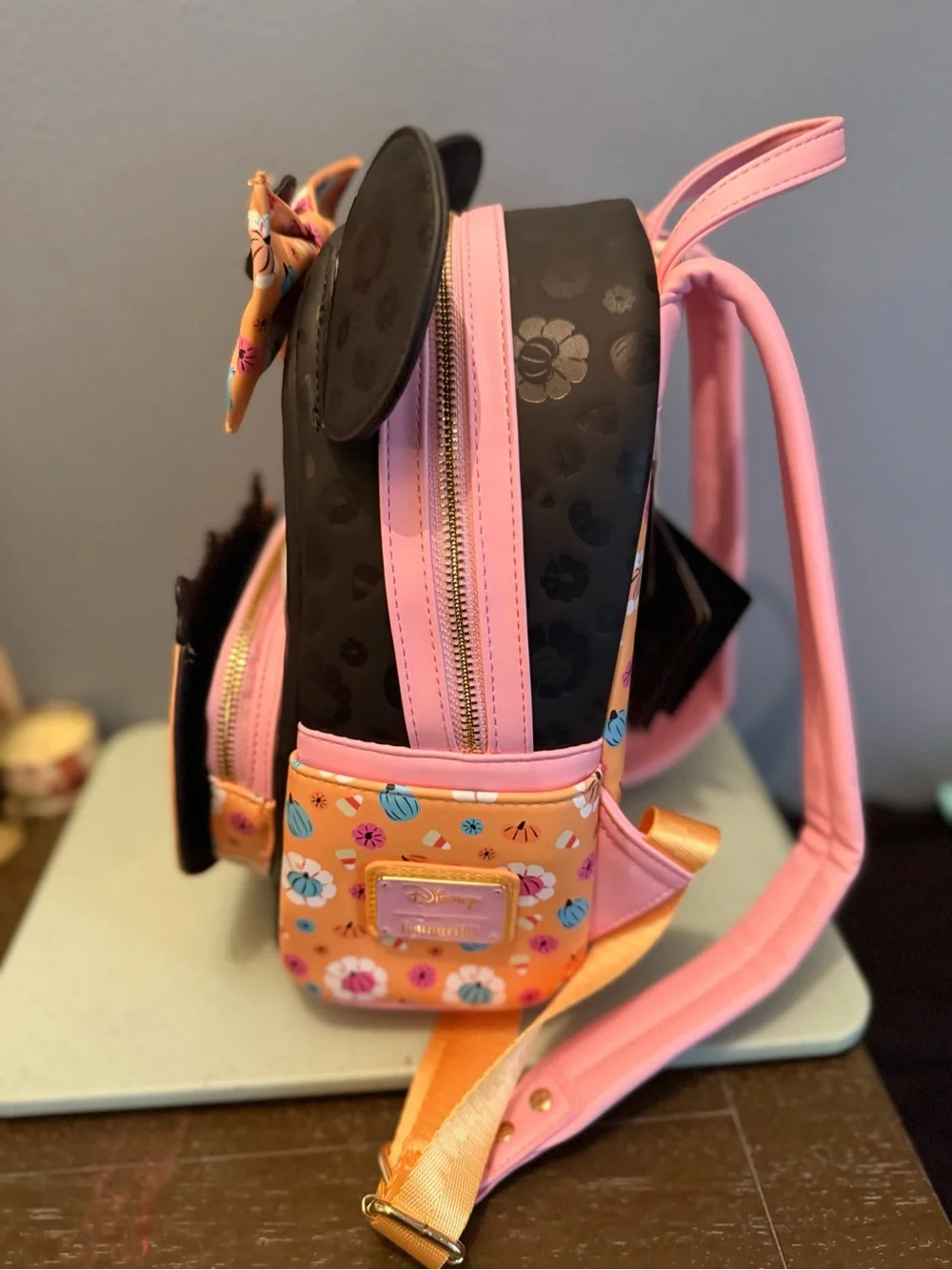 Loungefly Halloween Pumpkin Bow Backpack - Orange/Pink